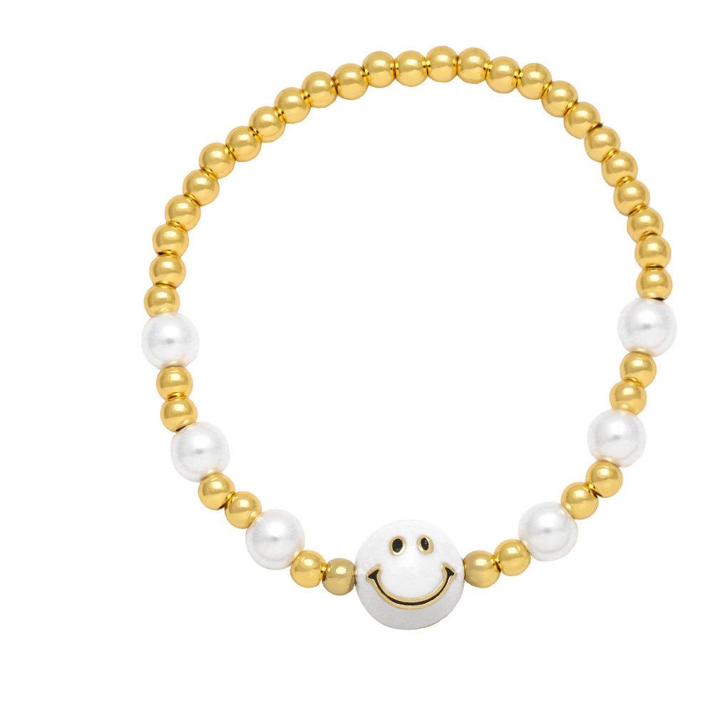 Brazalete de cordón elástico con cuentas con cuentas